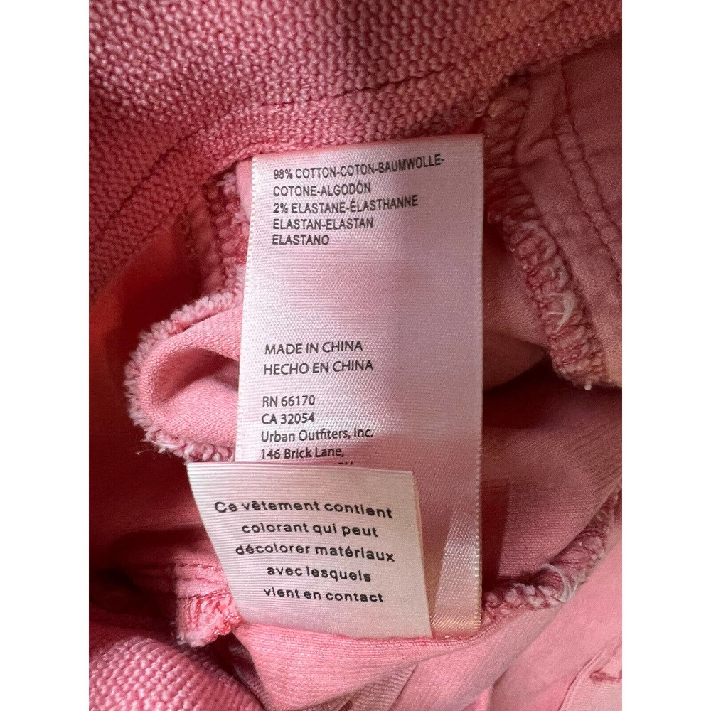 New Free People Penny Pull On Mid Rise Corduroy Flare Pants Pink Size 25 - Picture 7 of 8